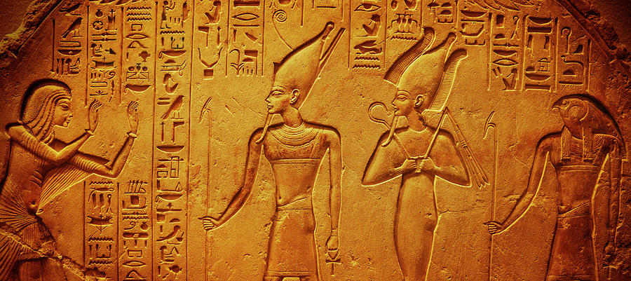 Ancient Egypt Hieroglyphics With Pharaoh And Ankh Photograph By Mikolaj   Ancient Egypt Hieroglyphics With Pharaoh And Ankh Mikolaj Niemczewski 