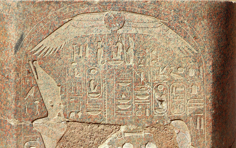 Ancient Egypt Images And Hieroglyphics On Granite Photograph by Mikhail Kokhanchikov