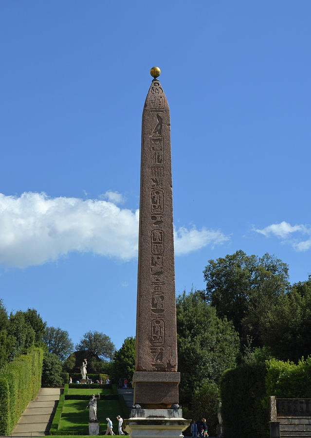 Ancient Egyptian Obelisk Medici Boboli Gardens Florence Italy Photograph by Shawn OBrien