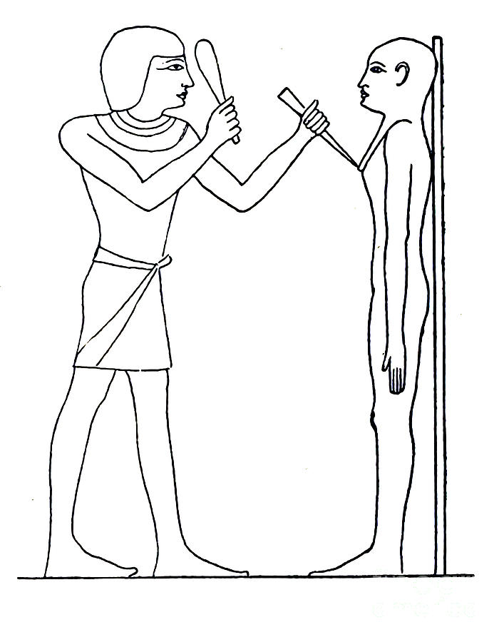 Ancient Egyptian Stonemasons G5 Drawing By Historic Illustrations 