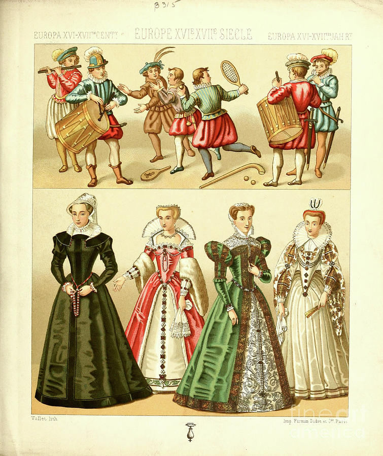 Ancient European fashion and lifestyle, 16th century q4 Photograph by ...