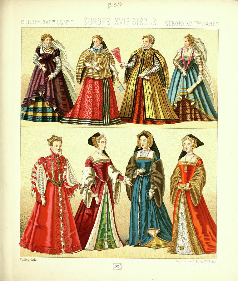 Ancient European fashion and lifestyle, 16th century q7 Photograph by ...