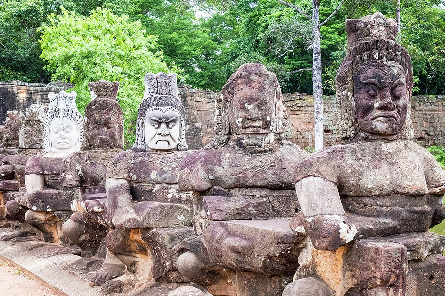 Angkor Wat Photograph - Ancient Faces by Marla Brown