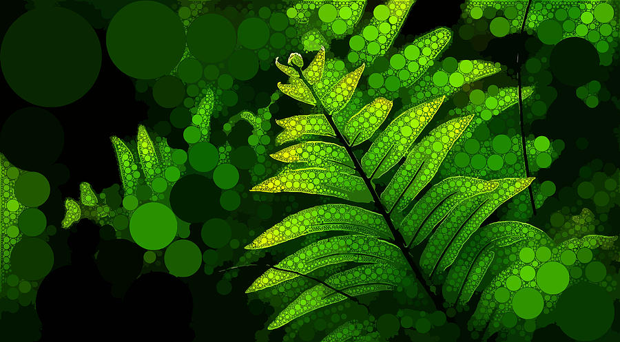 Green Digital Art - Ancient Fern by Dahl Winters Green Digital Art - Ancient Fern by Dahl Winters