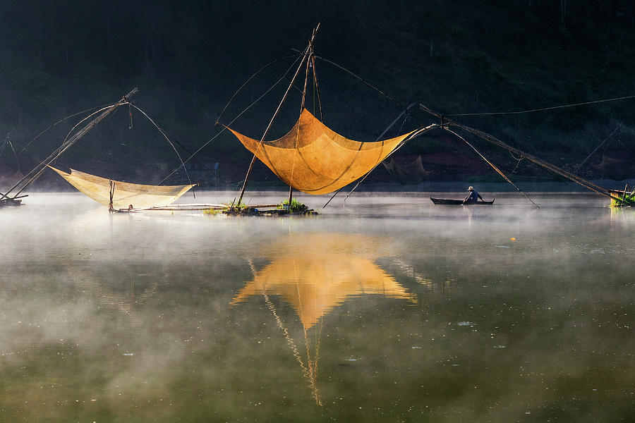 Ancient Fishing Net Photograph by Khanh Bui Phu