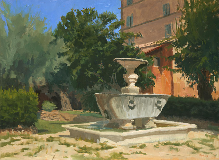 Fountain Painting - Ancient Fountain, Rome by Kelly Medford