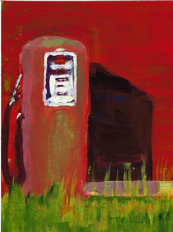 Ancient  Gas Pump Painting by Bill Tomsa