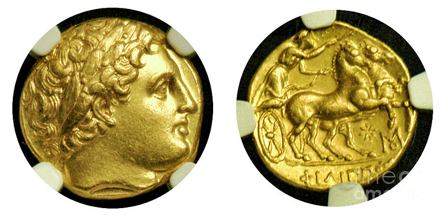 Ancient Gold Stater of Phlip II Photograph by Gunther Allen