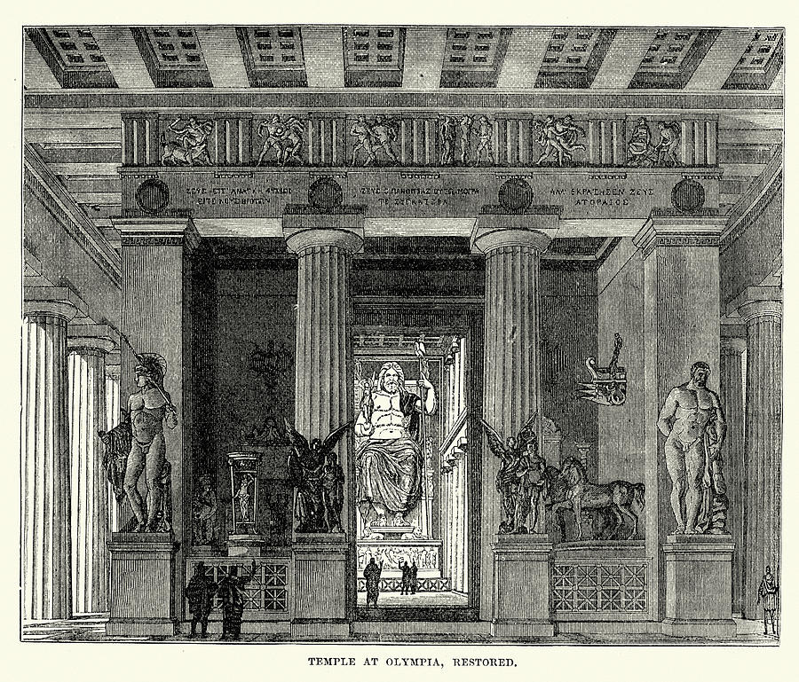 Ancient Greece - Temple of Zeus, Olympia Drawing by Duncan1890