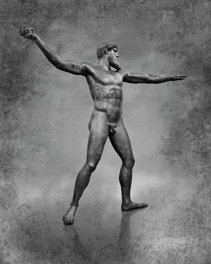 Ancient Greek Bronze Statue of Zeus #2 Sculpture by Paul E Williams