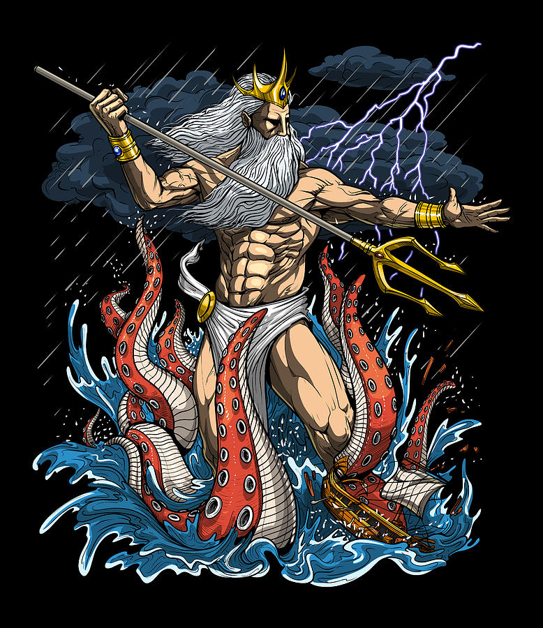 Ancient Greek God Poseidon Digital Art by Nikolay Todorov - Fine Art America
