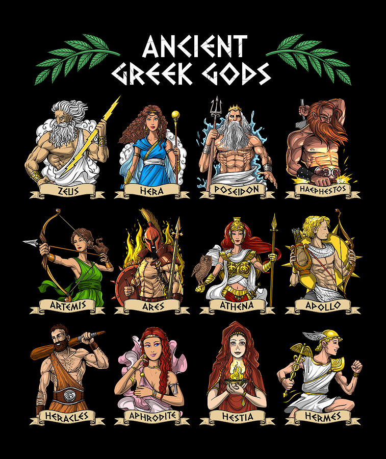 Ancient Greek Gods Digital Art by Nikolay Todorov | Pixels