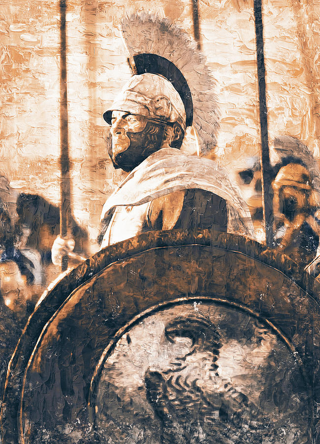 Ancient Greek Hoplite - 02 Painting by AM FineArtPrints