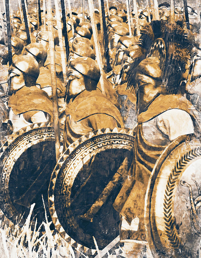 Ancient Greek Hoplite - 03 Painting by AM FineArtPrints