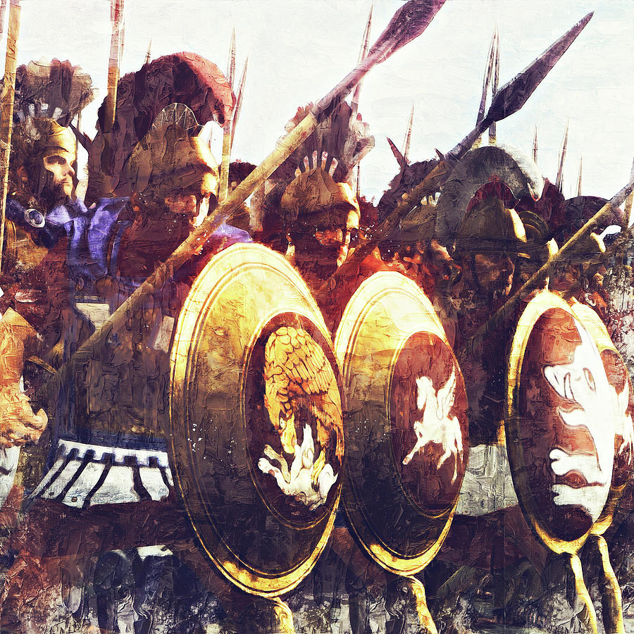 Ancient Greek Hoplite - 06 Painting by AM FineArtPrints