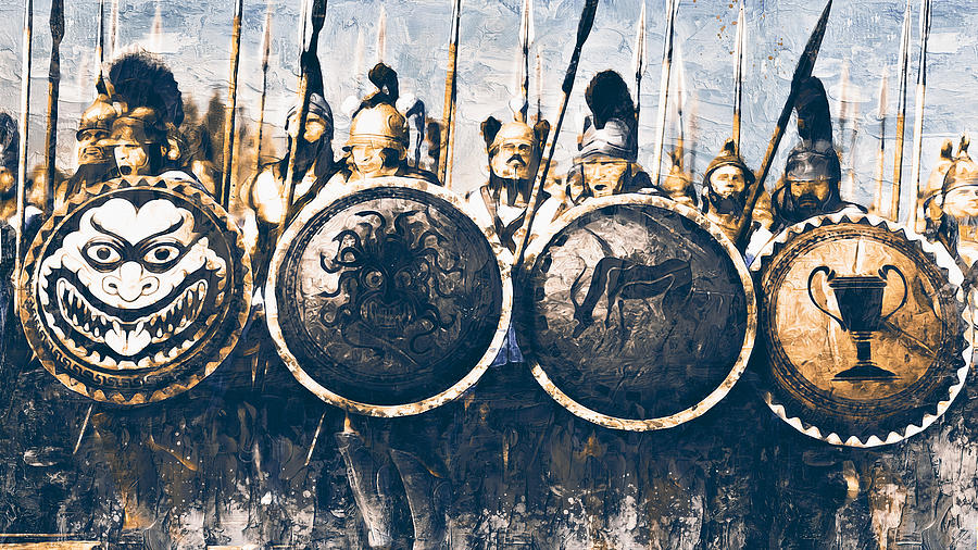 Ancient Greek Hoplite - 07 Painting by AM FineArtPrints