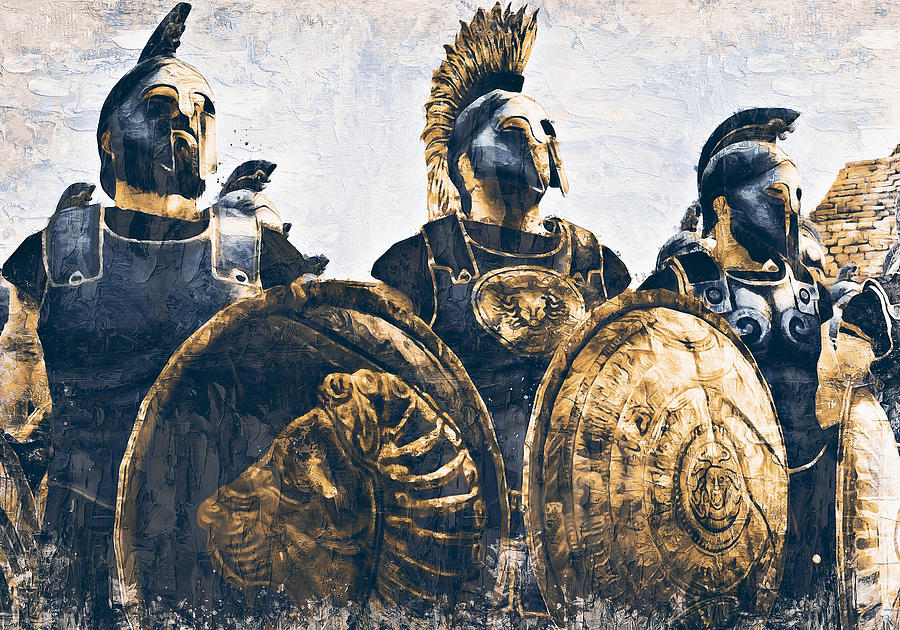 Ancient Greek Hoplite - 12 Painting by AM FineArtPrints