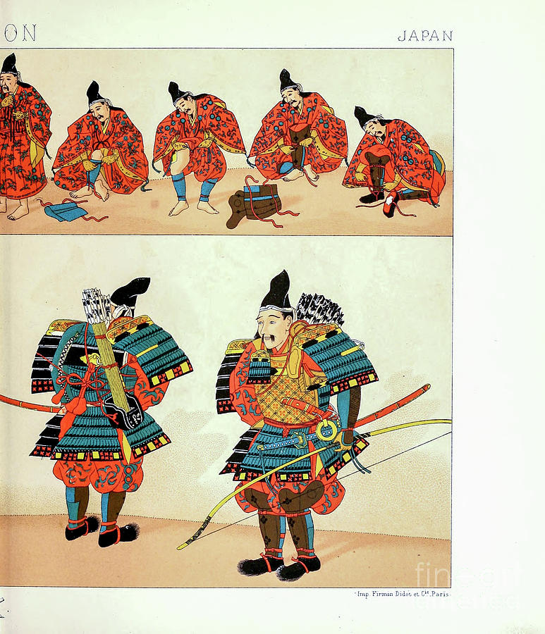 Ancient Japanese fashion, weapons and accessories p2 Photograph by Historic illustrations