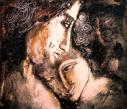 Love Painting - Ancient Love by Nelu Gradeanu
