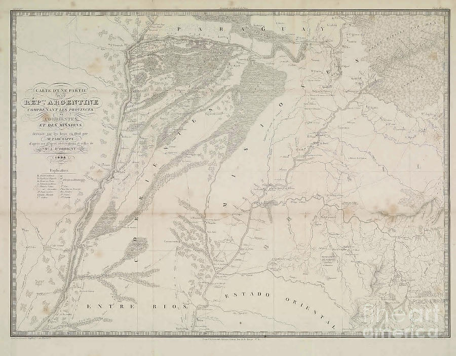 Ancient Map of Argentina b1 Photograph by Historic illustrations - Pixels