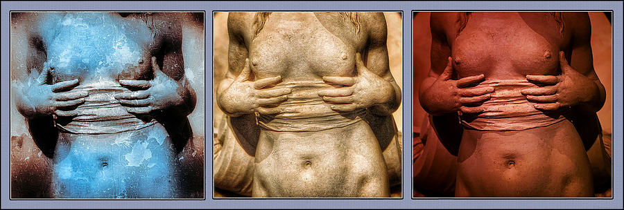 Ancient Midriff Triptych  Photograph by Phil Cardamone