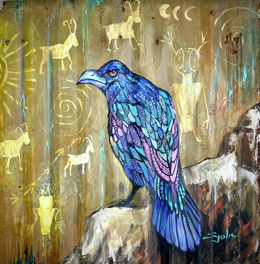 Ancient Nevermore Painting by Patty Sjolin