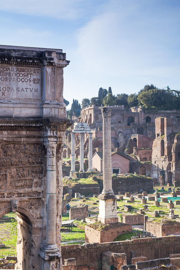 Ancient old ruins in the roman forum, Rome, Italy Photograph by Matteo Colombo