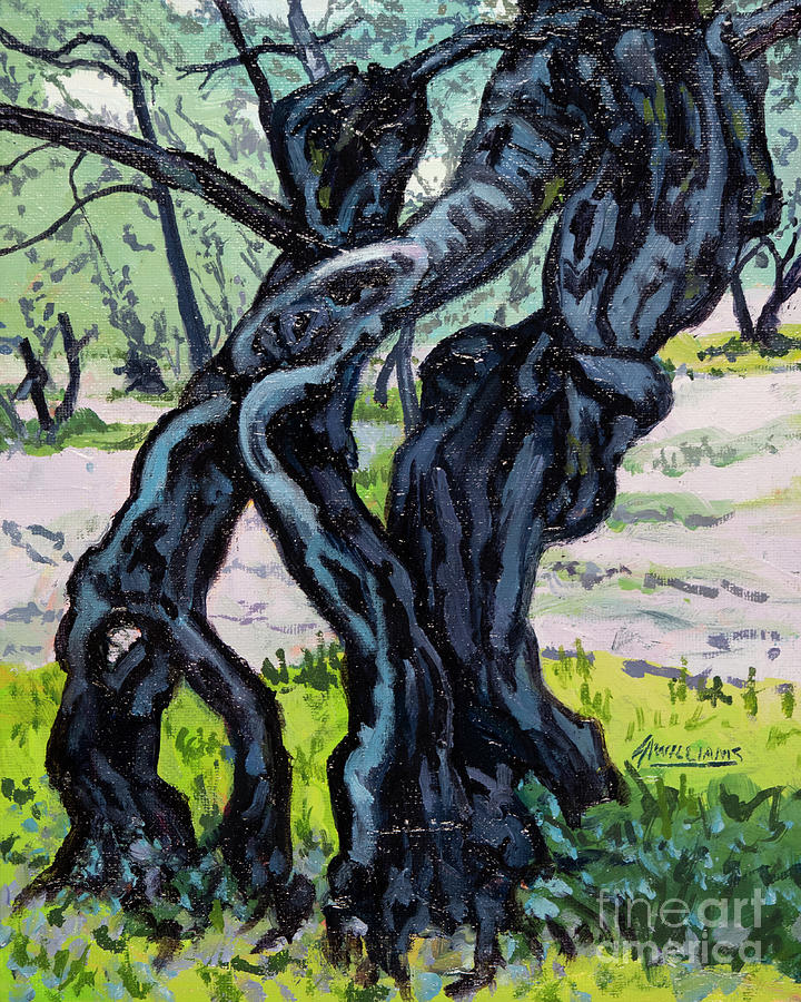 Ancient Olives - LWAOL Painting by Lewis Williams OFS
