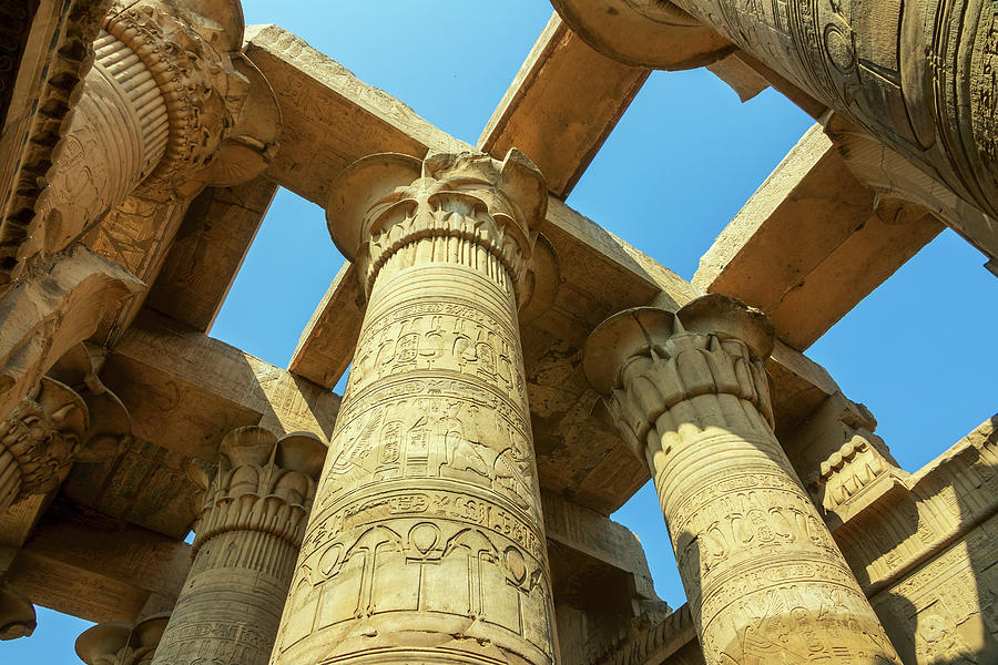 Ancient pillars with hieroglyphics in Egypt Photograph by Mikhail Kokhanchikov