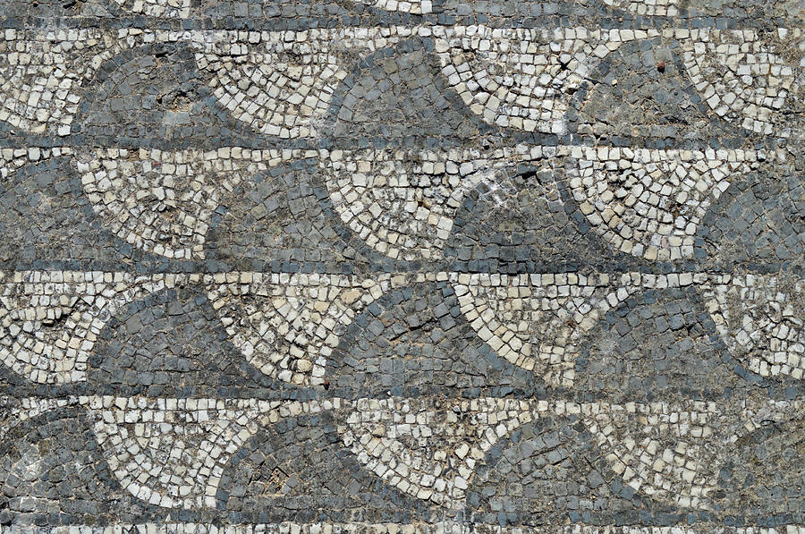Ancient Roman mosaic with wave patterns Photograph by Angelo DeVal