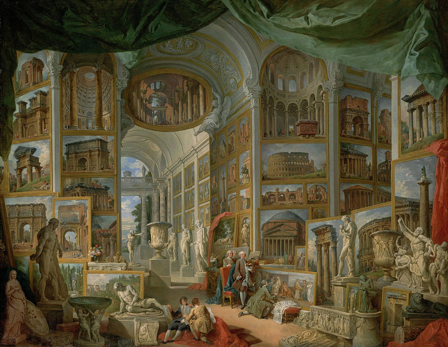 Ancient Rome, 1757 Painting by Giovanni Paolo Panini