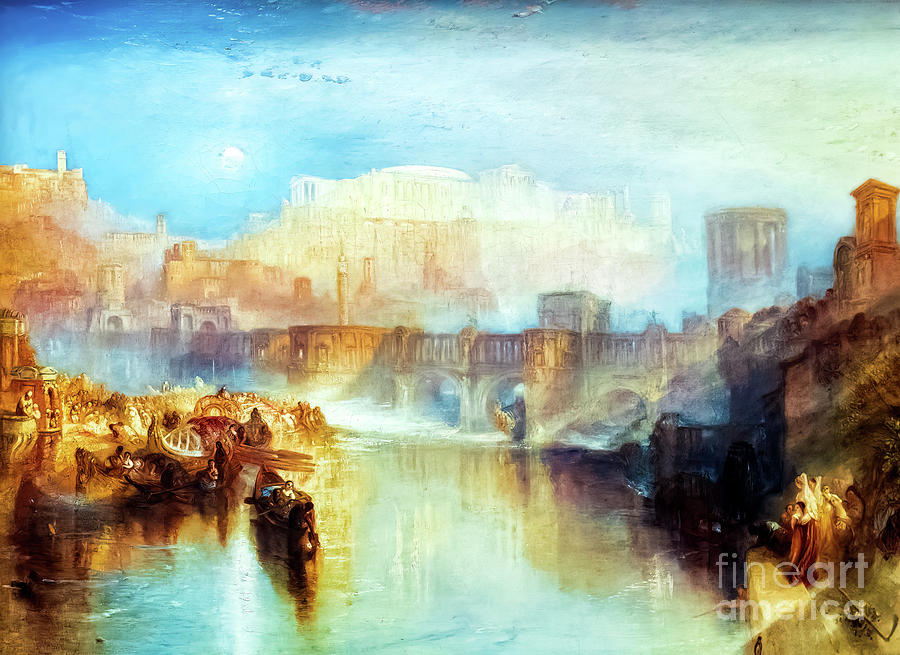Ancient Rome, Agrippina Landing with the Ashes of Germanicus by  Painting by JMW Turner