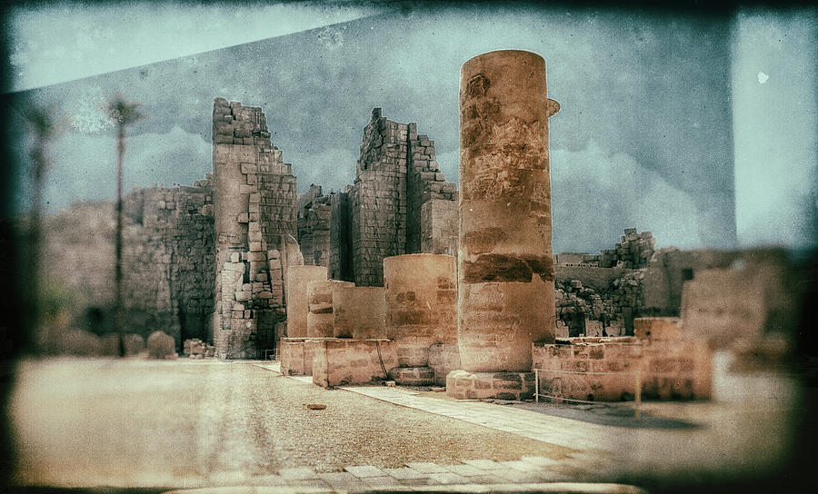 Ancient Ruins Of Karnak Temple Mixed Media