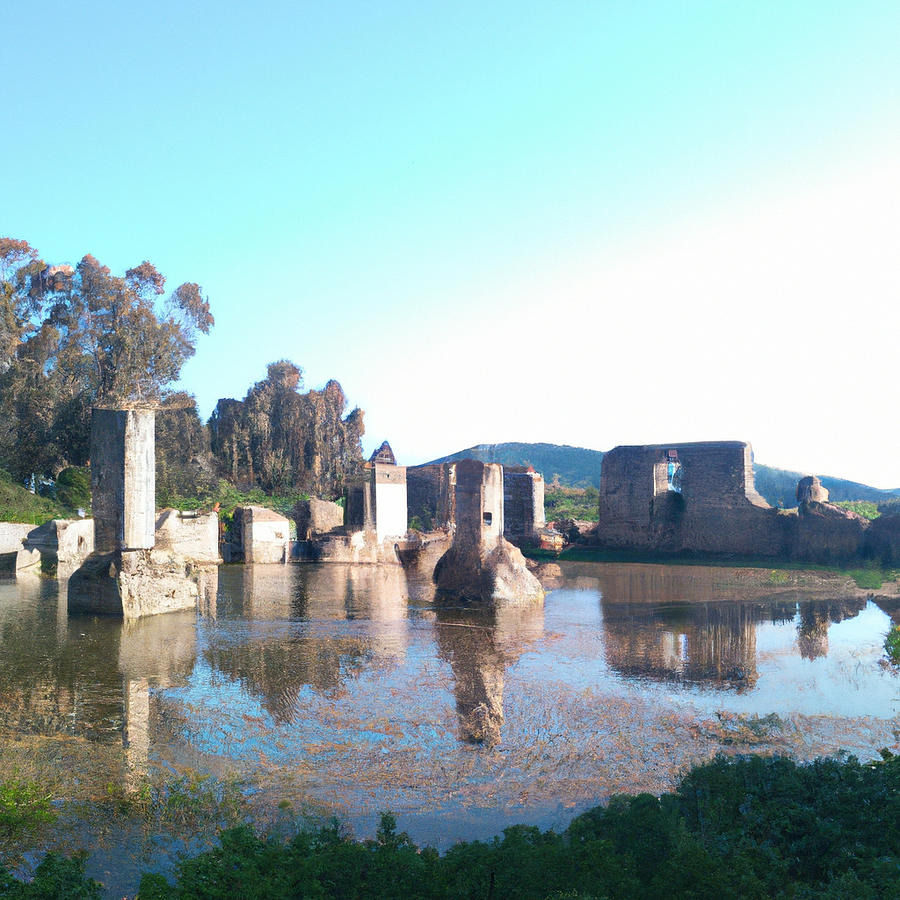 Ancient Ruins Swamp Digital Art by Localhost AI - Fine Art America