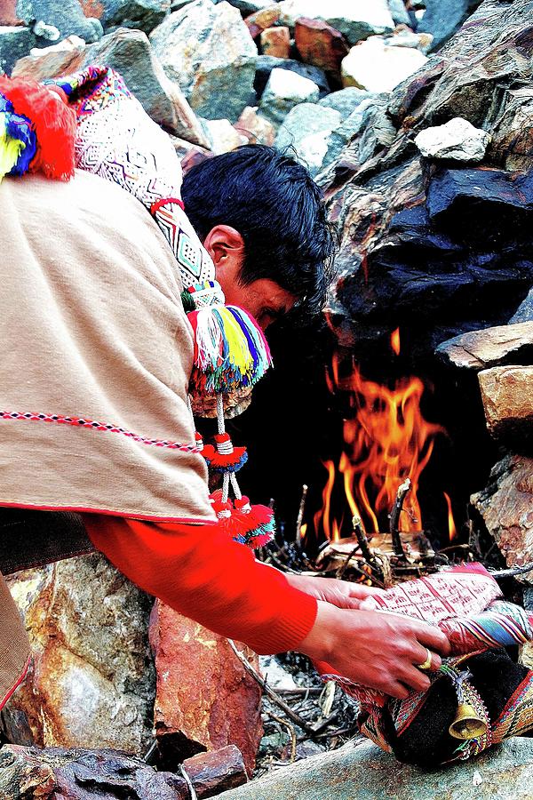Ancient Shaman Healer Tradition Of Machu Picchu Photograph
