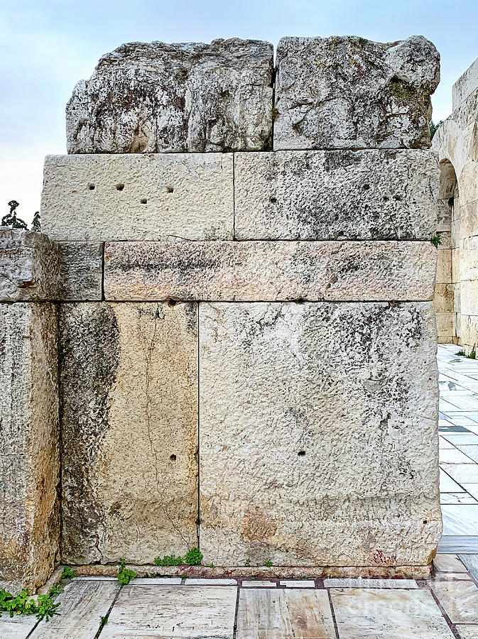 ancient greek stone wall