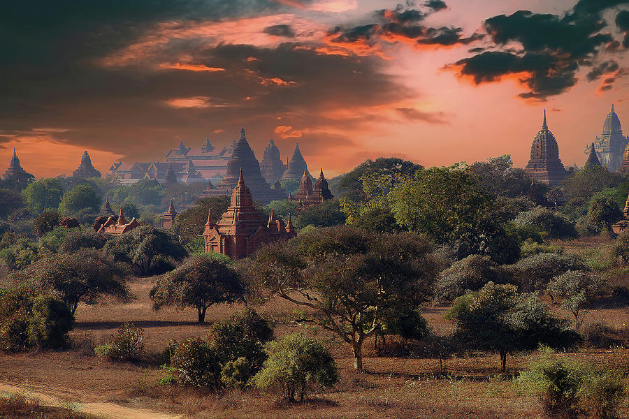 Ancient temples and stupas Photograph by Steve Estvanik