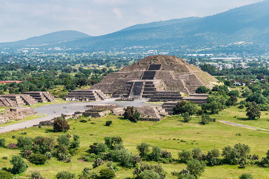 Ancient Teotihuacan pyramids and ruins in Mexico City Photograph by Starcevic