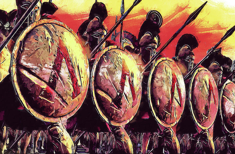Ancient Warriors, Spartiates - 12 Painting by AM FineArtPrints