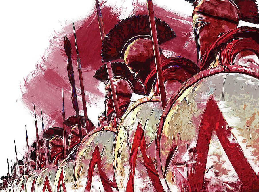 Ancient Warriors, Spartiates - 13 Painting by AM FineArtPrints