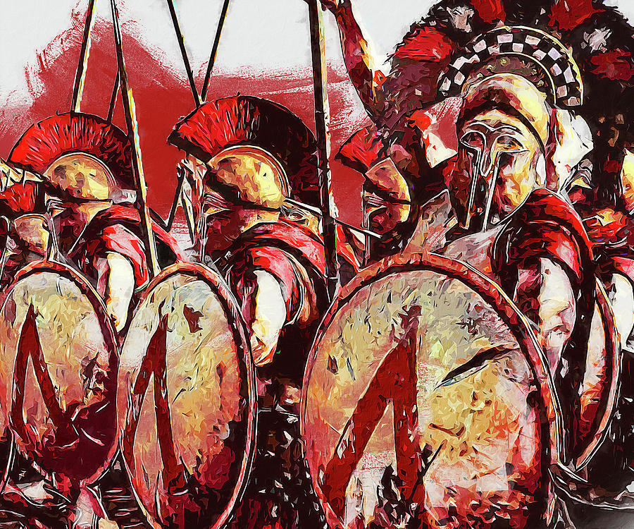 Ancient Warriors, Spartiates - 14 Painting by AM FineArtPrints