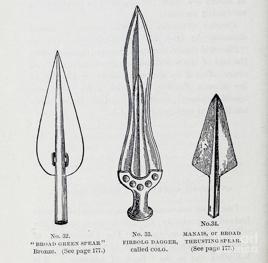 Ancient weapons spearheads and daggers l1 Drawing by Historic ...