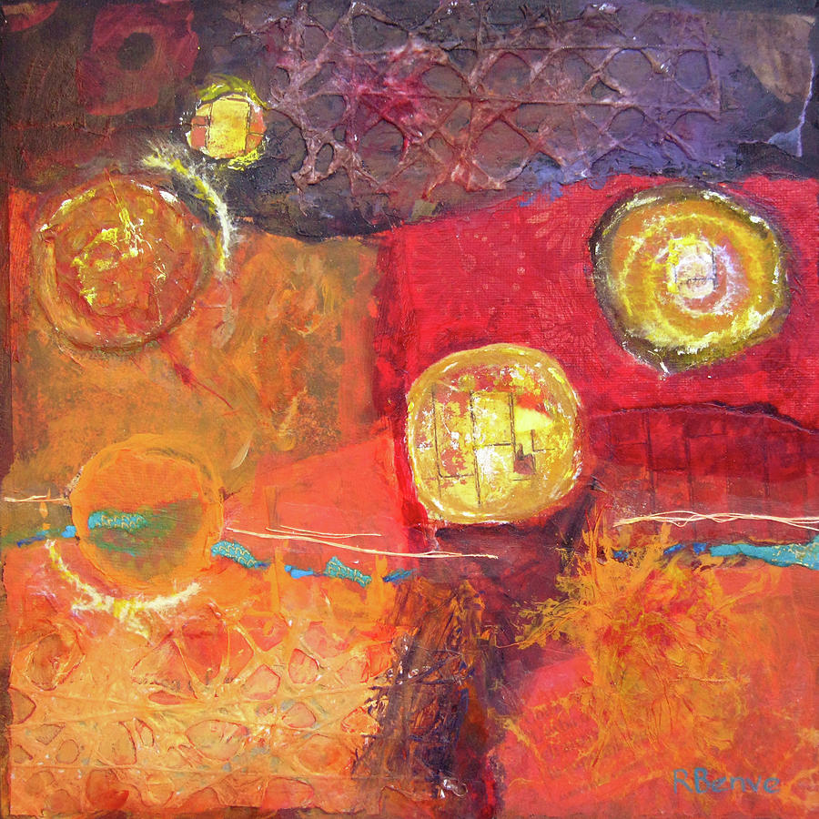 Ancient Wisdom Mixed Media Abstract Painting Painting