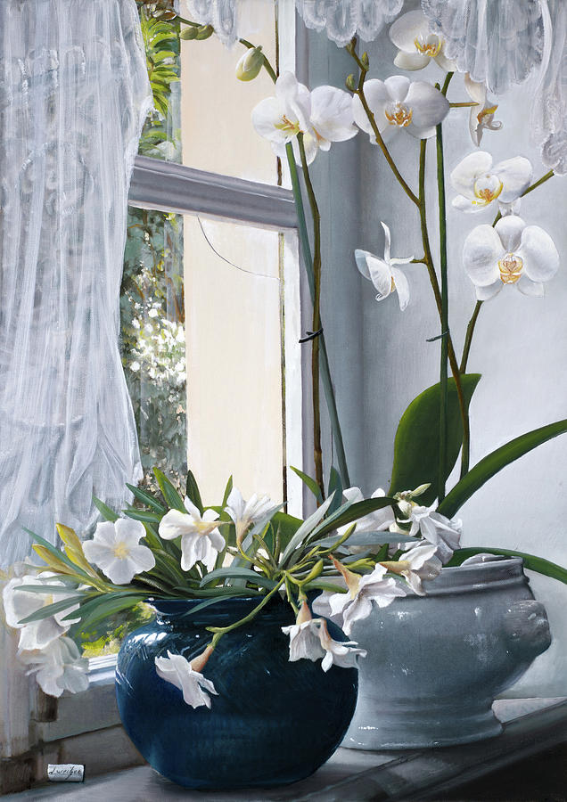 Orchids Painting - Ancora Orchidee by Danka Weitzen