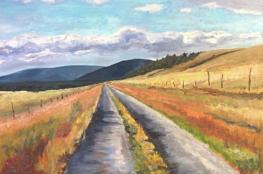 Landscape Painting - Ranch Road at Ryegat by Jennifer Gorman-Strawbridge