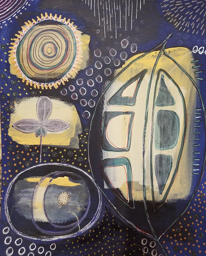 Blue Painting - And Growing by Michal Mitak Blue Painting - And Growing by Michal Mitak