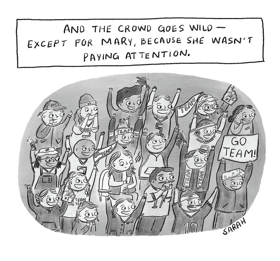 And the Crowd Goes Wild Drawing by Conde Nast