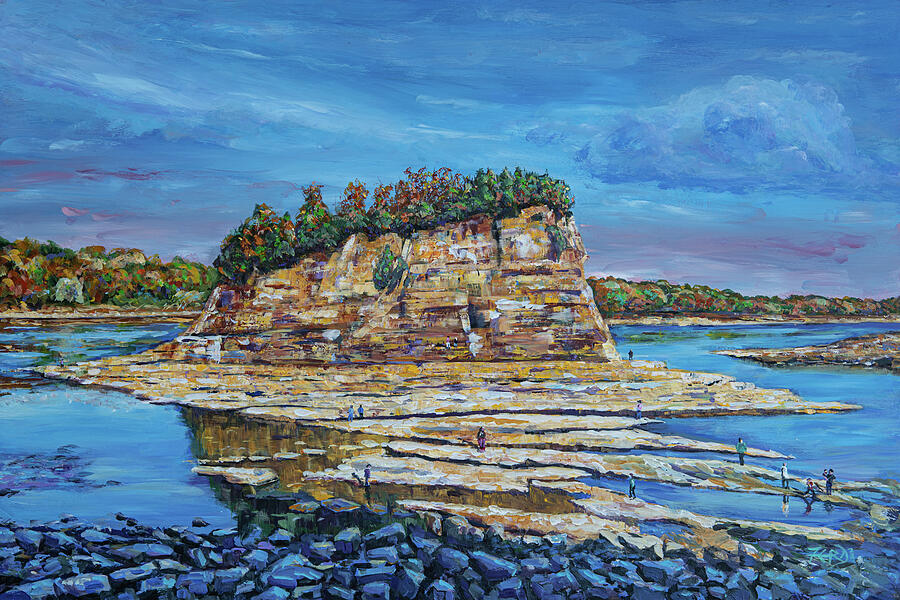 And they Migrated to Tower Rock Painting by Robert FERD Frank