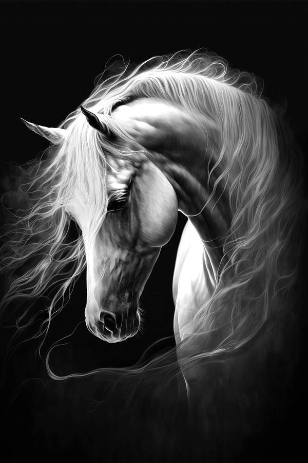 Andalusian Black and White Digital Art by Wes and Dotty Weber - Fine ...