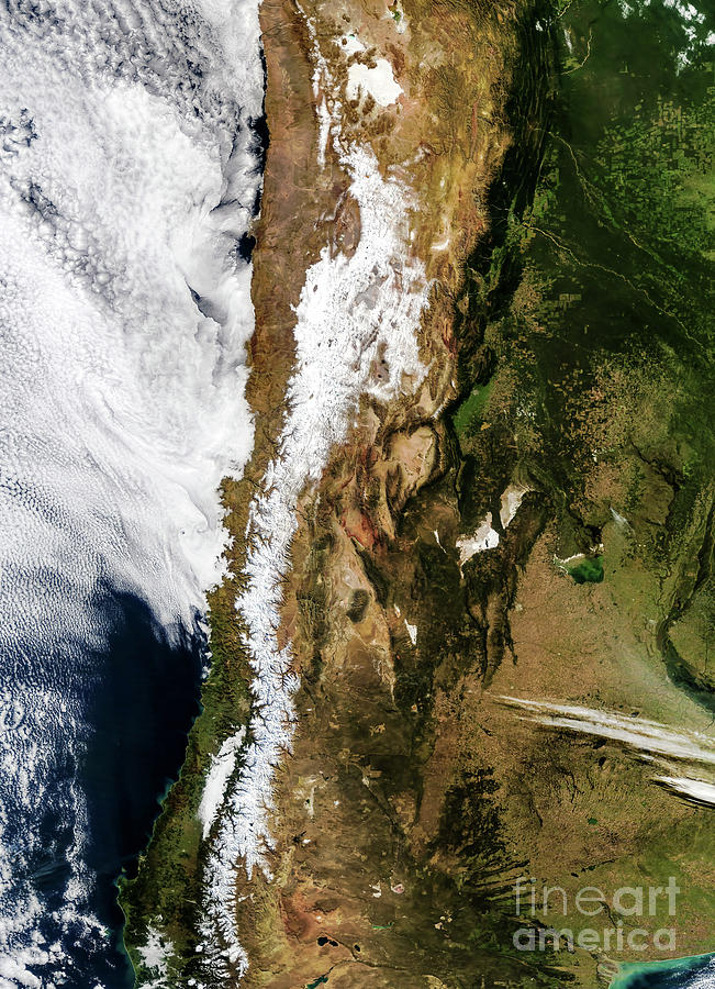 Andes Mountains Chile From Space Photograph by M G Whittingham - Pixels